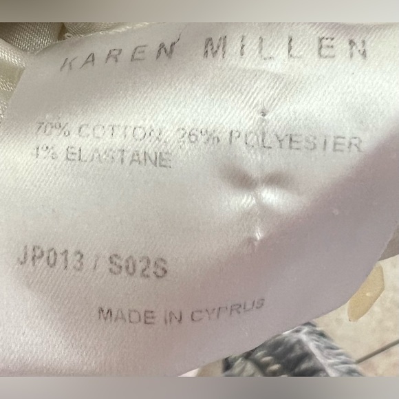 Vintage Karen Millen tailored pint striped off white fitted jacket Women’s sz 4 - Picture 8 of 9